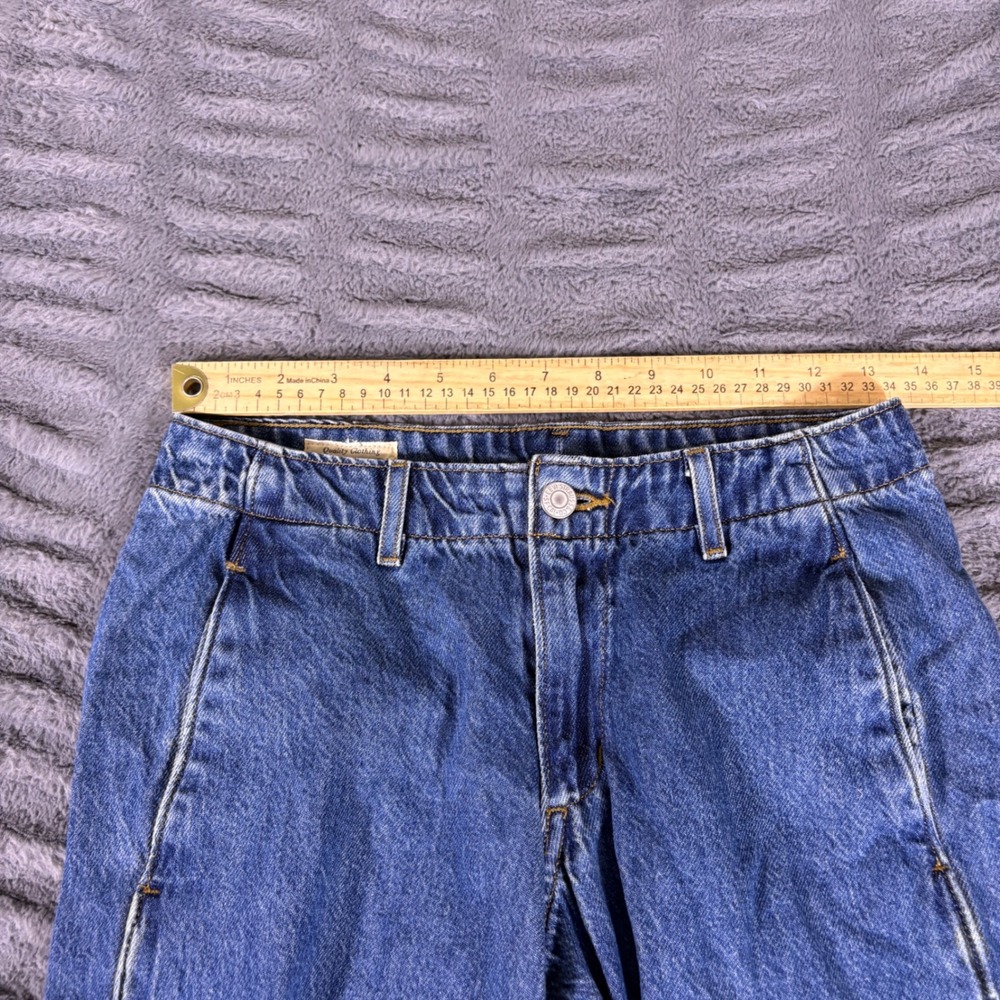 Levis Premium Baggy Wide Leg Jeans Womens 24 Blue A8700-0005 High Rise Denim - Picture 5 of 8